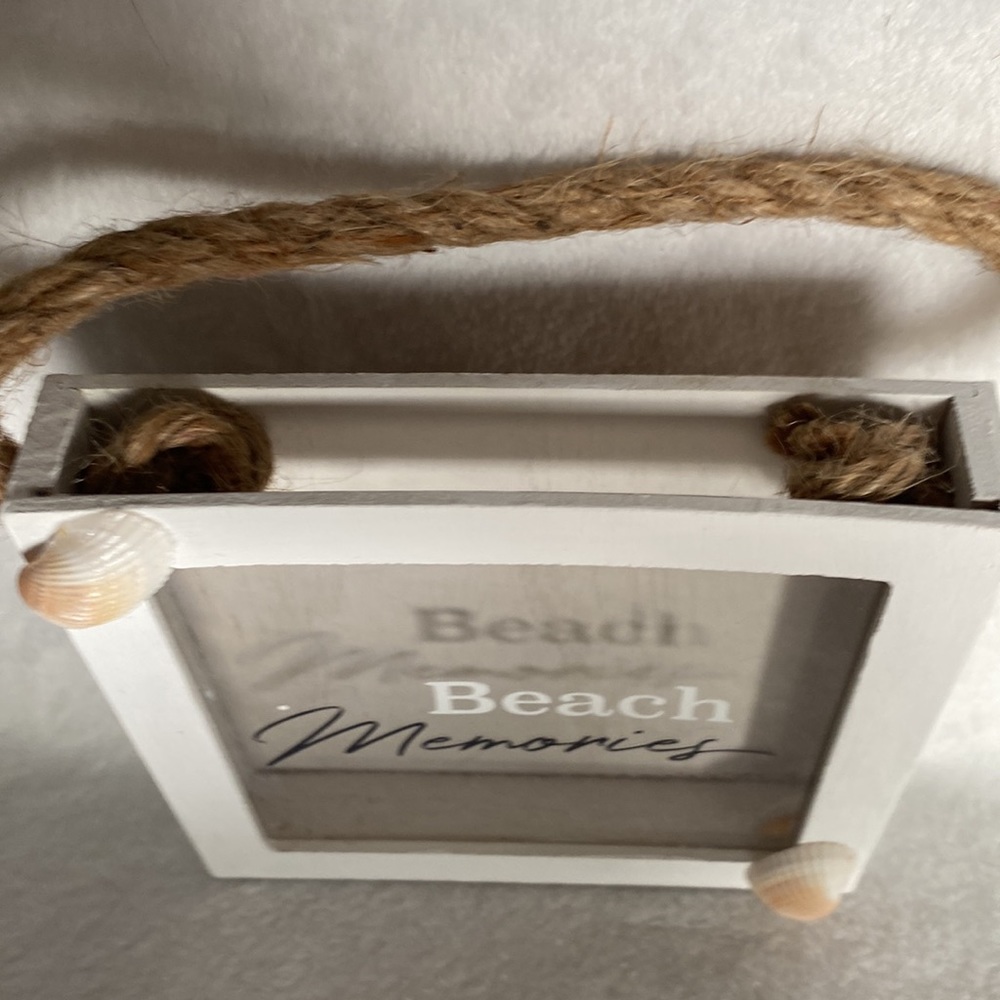 6/$20 Beach Bundle Art Decor "Beach Rules" wall hanging & "Beach Memories" frame - Picture 5 of 8